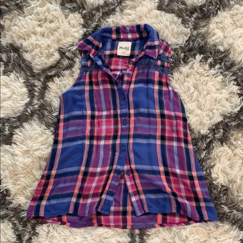Girls flannel tank